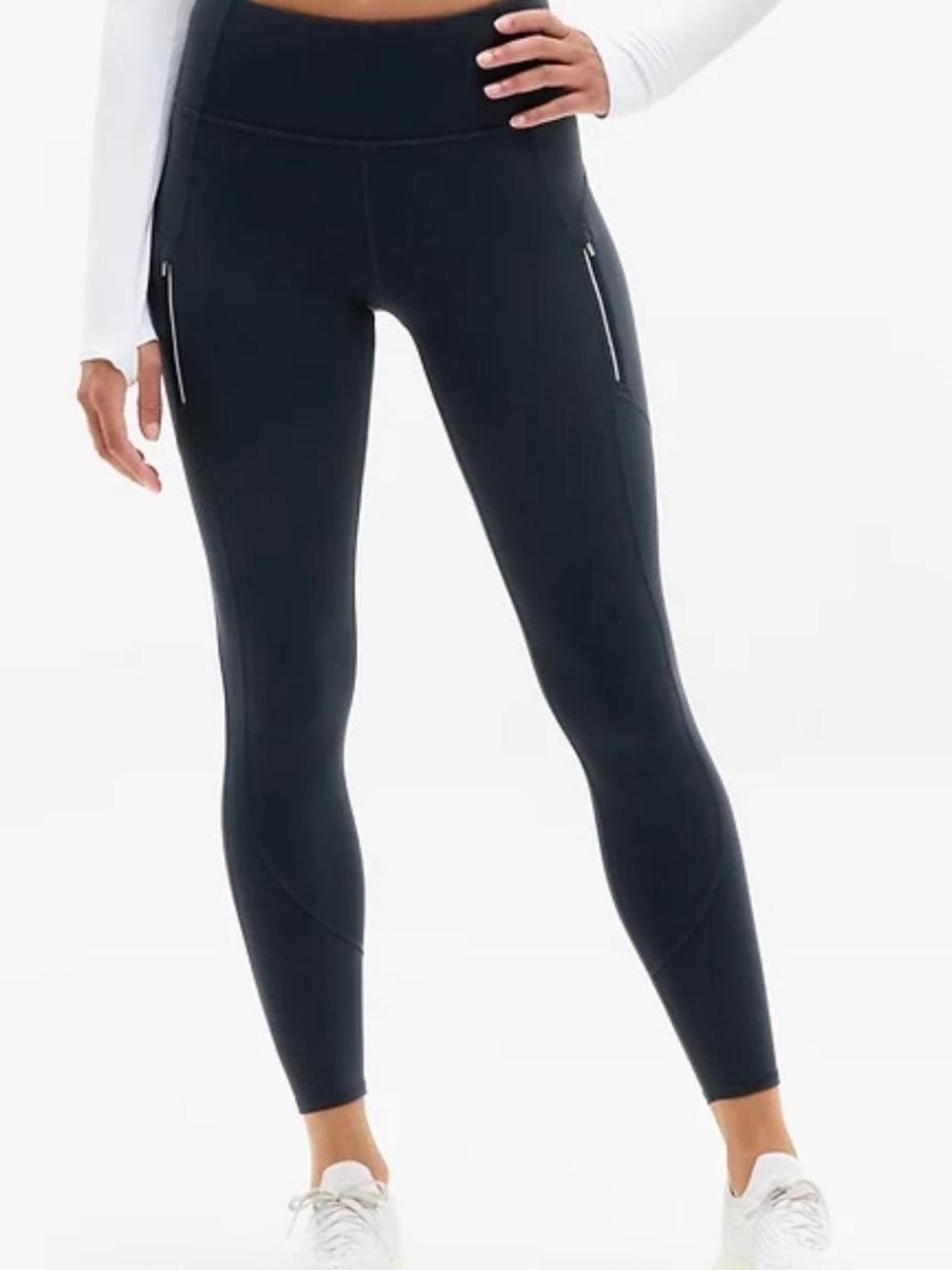 Athleta Black High-Rise Zip Pocket Rainer Tight size small